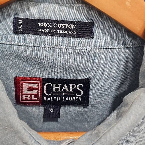 Vintage Chaps Ralph Lauren short sleeve button down. Size XL - Picture 3 of 4